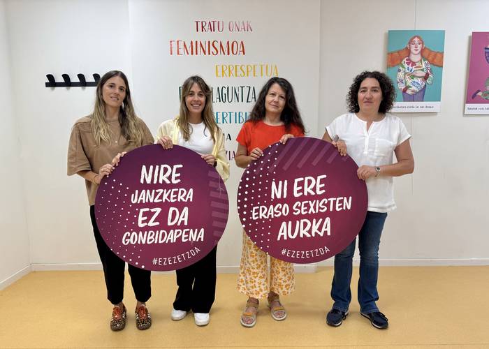Zarauzko Udalak jaietan eraso matxistak prebenitzeko kanpaina bat jarri du abian ostalaritzarekin