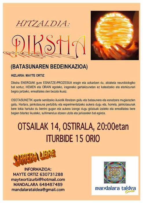 Orainaldira eramango zaituen hitzaldia