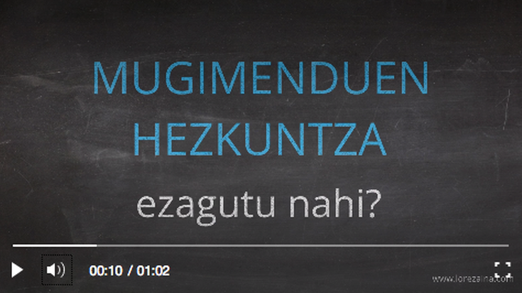 Mugimenduen hezkuntzari buruzko saioa eskainiko du Lore Zainak