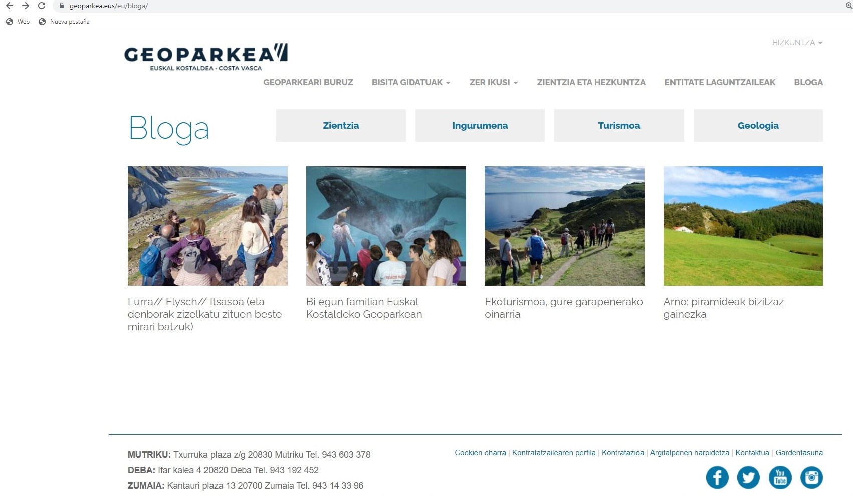 Geoparkeak blog berria sortu du