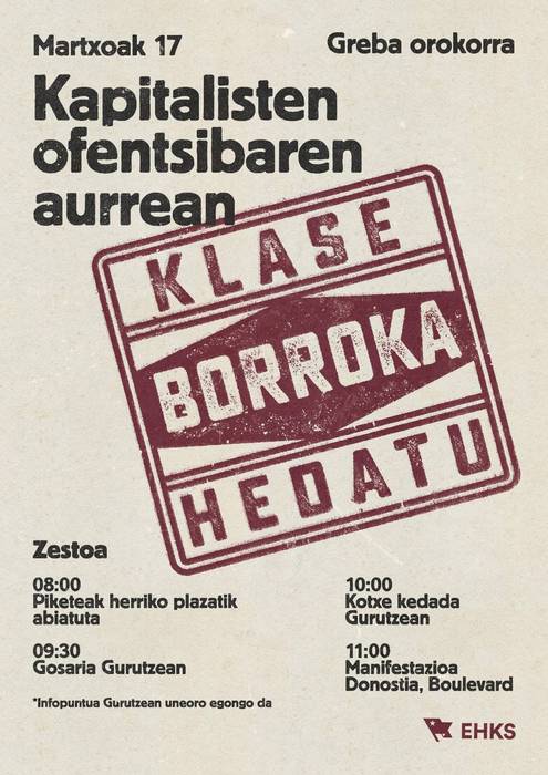 Greba orokorra Zestoan