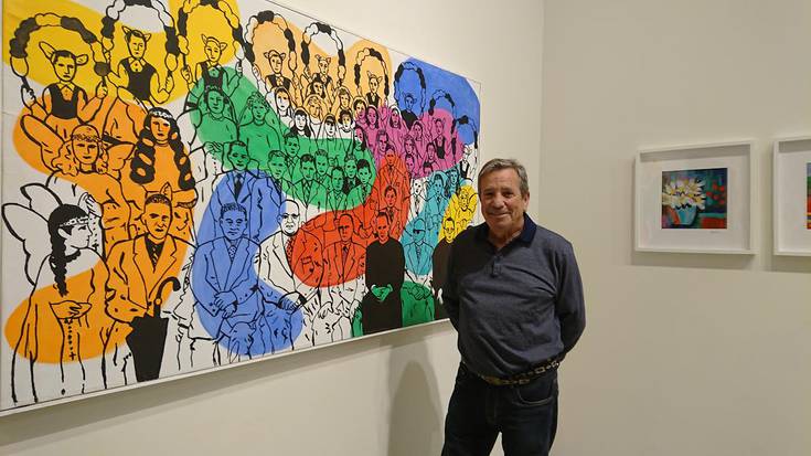 Anton Eguigurenen margo koloretsuek hartu dituzte Oxford aretoko hormak