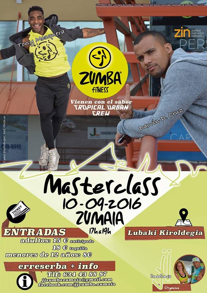 Irailaren 10ean ZUMBA Masterclass