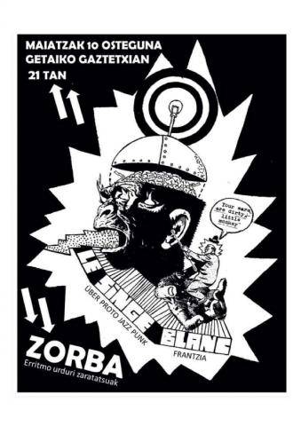 Le single blanc eta Zorba taldeen kontzertua, Getariako gaztetxean