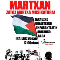 Manifestazioa: 'Gazarekin martxan' manifestazioa