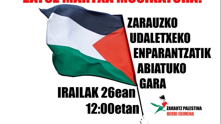 Manifestazioa: 'Gazarekin martxan' manifestazioa