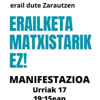 Manifestazioa: 'Erailketa matxistarik ez'