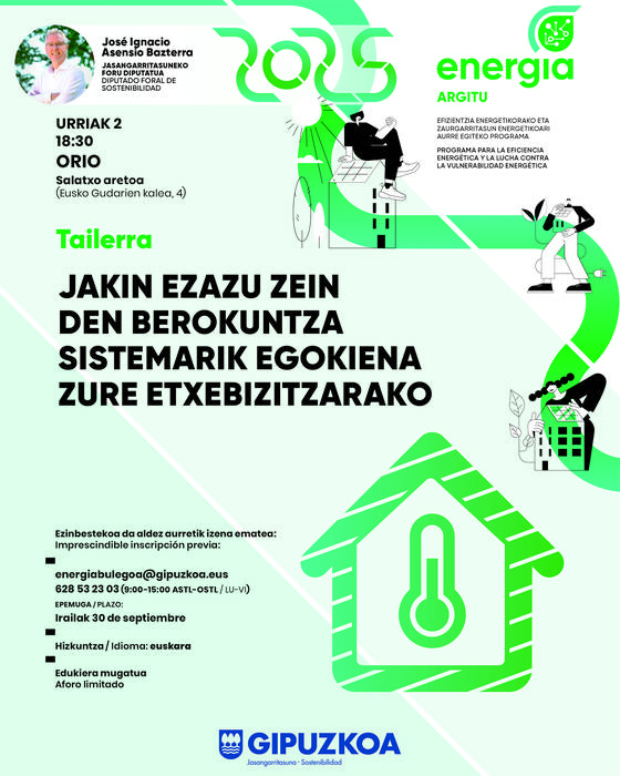 Tailerra: 'Jakin ezazu zein den berokuntza sistemarik egokiena zure etxebizitzarako'