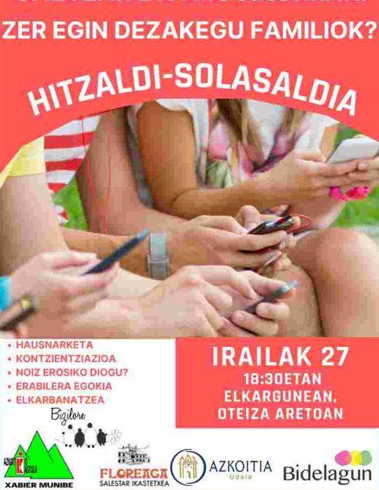 'Gazteak eta mugikorrak: zer egin dezakegu familiok?' hitzaldi-solasaldia
