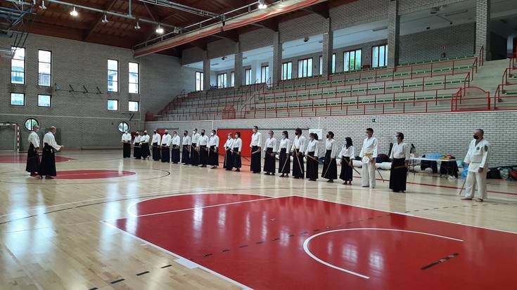 Aikido ikastaroa egin dute asteburuan Elkargunean