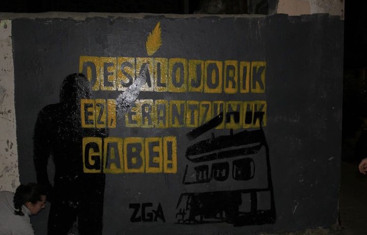 Azpeitiko Gaztetxeak elkartasuna adierazi du Zestoako Gaztetxearen desalojo arriskua dela eta
