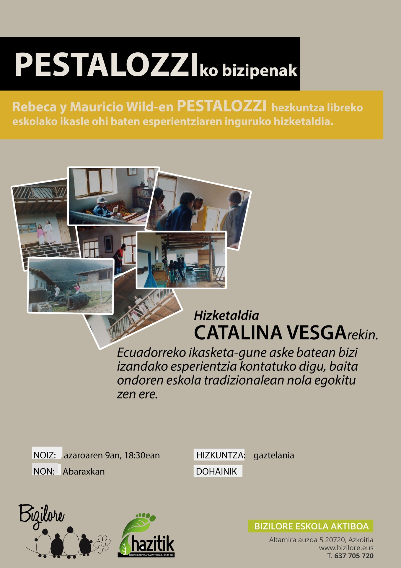 Pestalozziko bizipenen inguruko hitzaldia, Abaraxkan