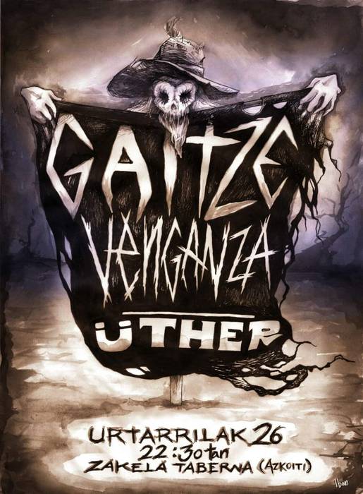 Gaitze, Venganza eta Üther taldeen kontzertuak