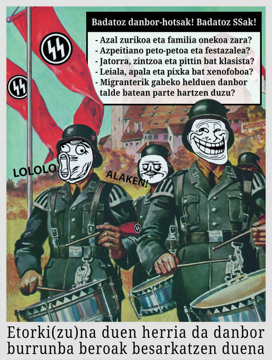 Etorki(zu)na duen herria da danbor burrunba beroak besarkatzen duena