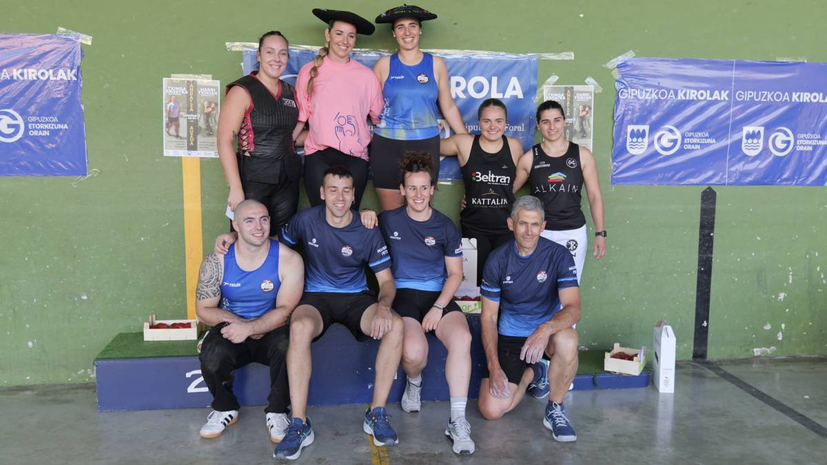 Lierni Osa eta Ane Urreisti nagusi Andatzan harri txikien eta txinga eroate txapelketetan