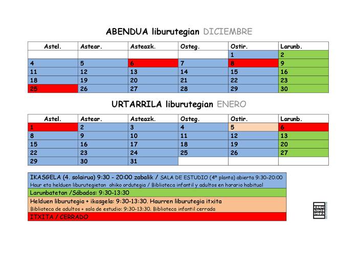 Ostiraletik aurrera ordutegi jarraia izango du Alondegiko ikasgelak