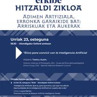 Erkiberen hitzaldi zikloa: 'Ética para convivir con la Inteligencia Artificial'