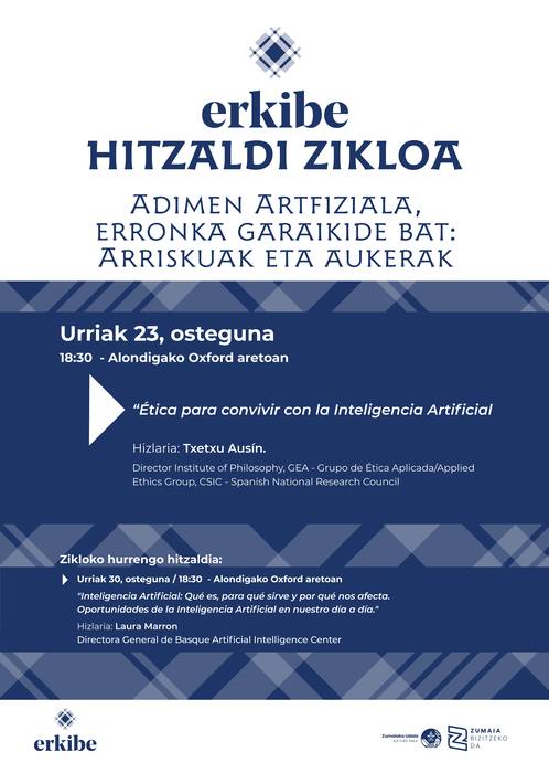Erkiberen hitzaldi zikloa: 'Ética para convivir con la Inteligencia Artificial'