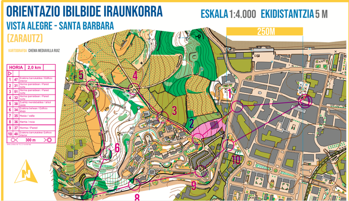 Vista Alegre-Santa Barbara orientazio ibilbideen mapak hemen eskuragarri