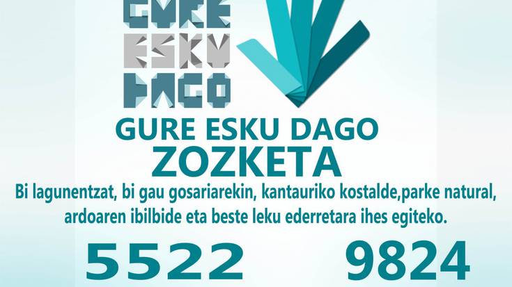 5522 da Azkoitiko Gure Esku Dagok egindako zozketaren zenbaki saritua