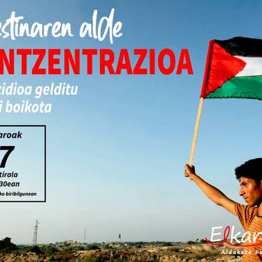 Elkarretaratzea: 'Genozidioa gelditu, Israeli boikota!'