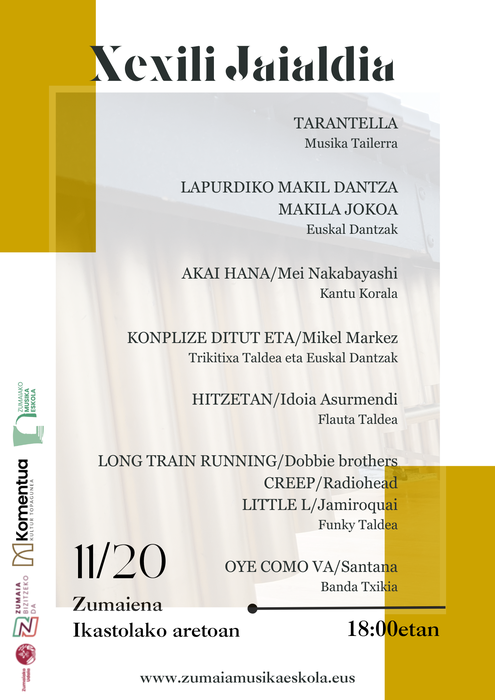 Musika eta Dantza Eskolaren Santa Zezilia eguneko jaialdia