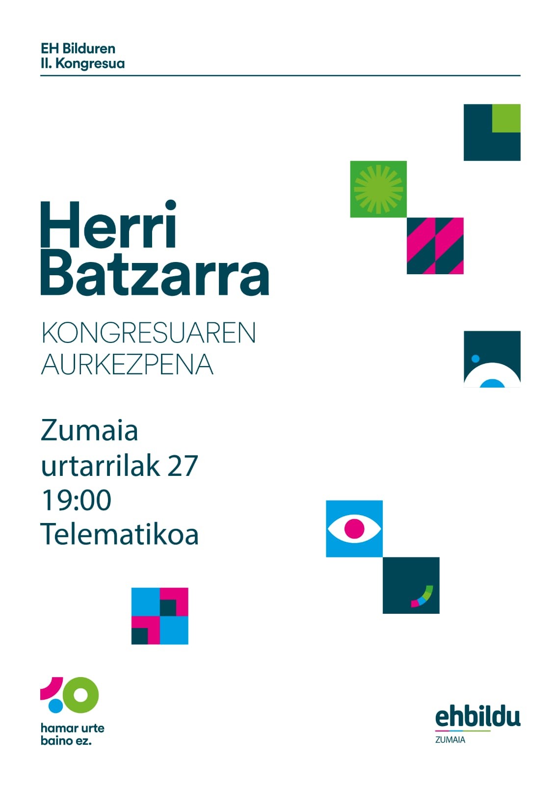 EH Bilduk II. Kongresu Prozesua azaltzeko herri batzarra egingo du gaur