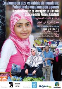 Palestinako emakumeek jasaten duten egoera ezagutarazteko hitzaldia egingo da larunbatean