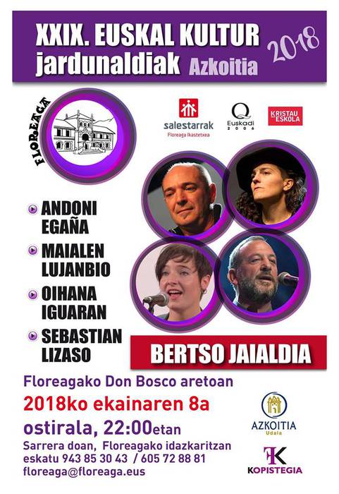 XXIX. Euskal Kultur Jardunaldiak: 'Bertso jaialdia'
