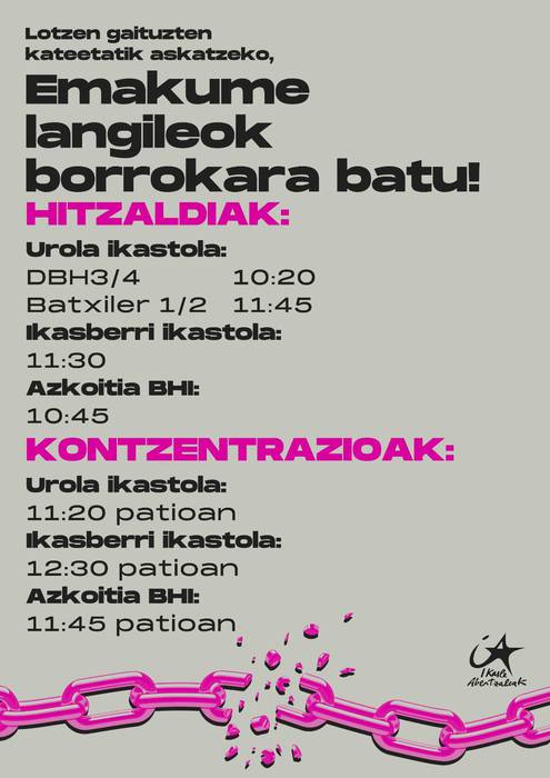 M8: hitzaldiak eta elkarretaratzeak