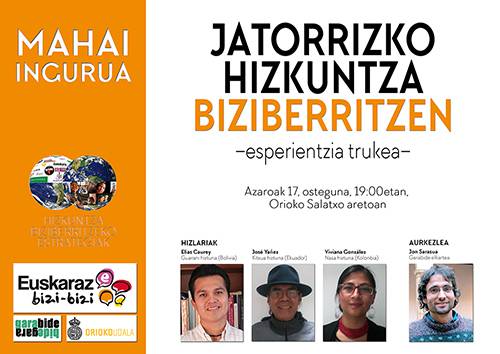 Jatorrizko hizkuntzen biziberritzea izango dute hizpide hilaren 17an Orion