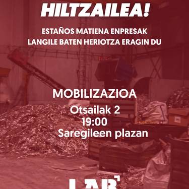 Elkarretaratzea: 'Prekaritatea hiltzailea!'