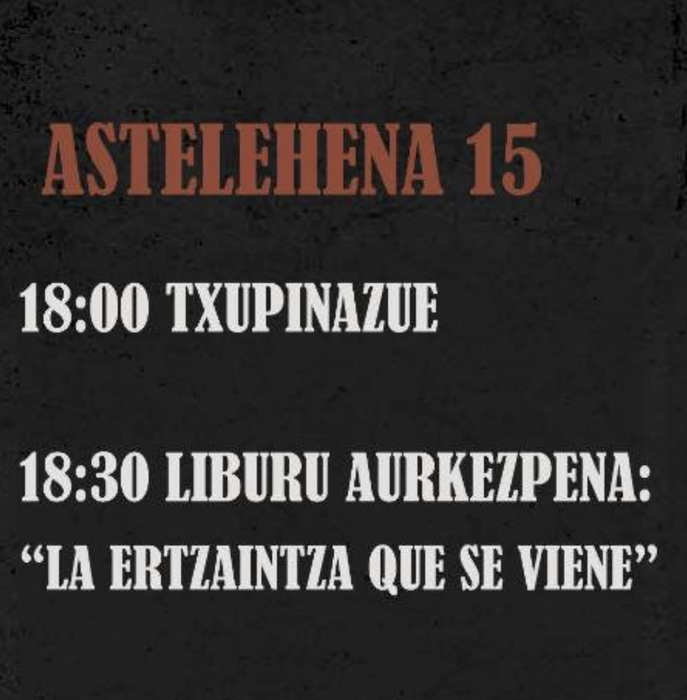 Liburu aurkezpena: 'La Ertzaintza que viene'