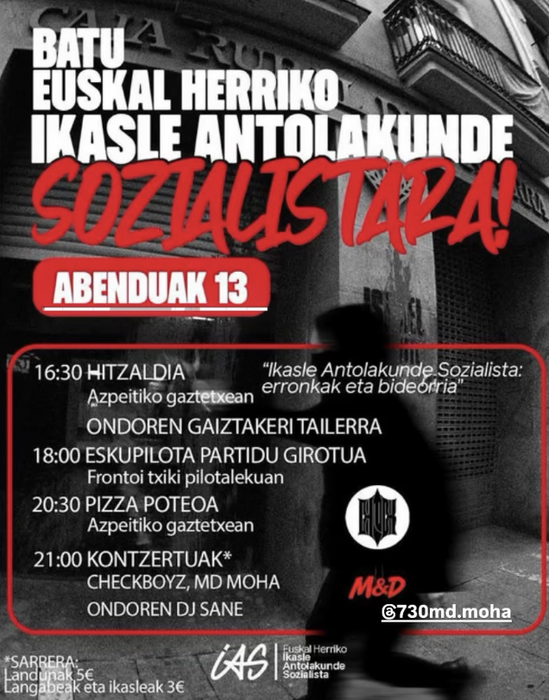 Jardunaldiak: 'Batu Euskal Herriko Ikasle Antolakunde Sozialistara!'