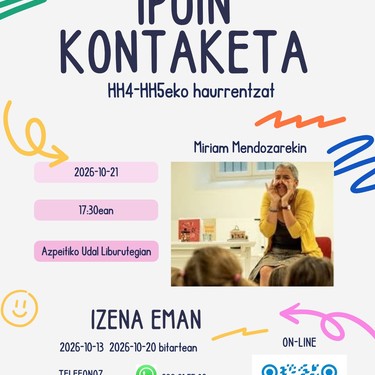 Ipuin kontaketa HH4-HH5eko haurrentzat, Miriam Mendozaren eskutik