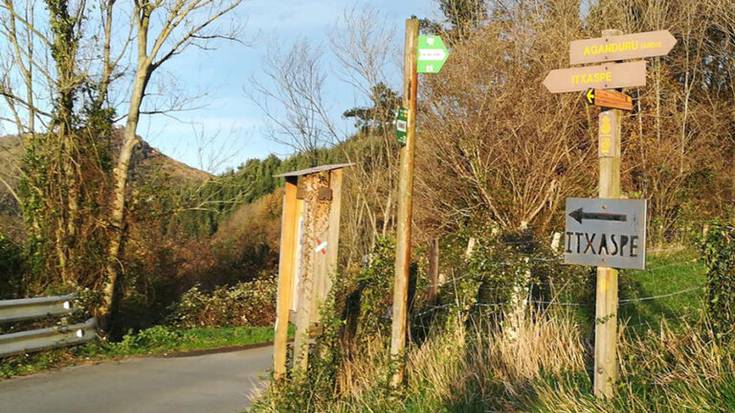 Aganburu eta Itxaspe arteko bidea itxita egongo da astelehenean, bi orduz