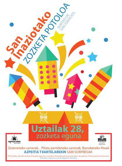 Festen bueltan, zozketa antolatu du Bertan merkatari elkarteak