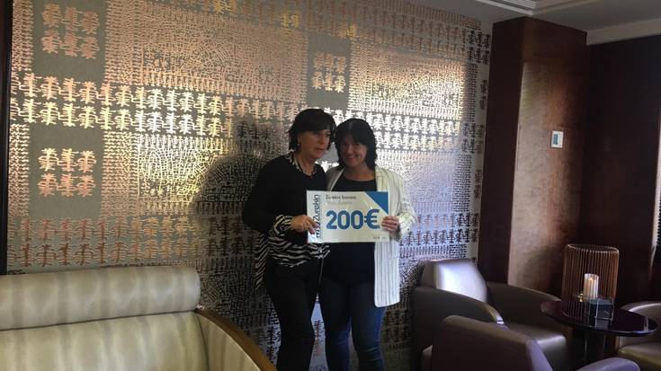 Zurekin elkartearen zozketako iraileko 200 euroak, Begoña Urbitarterentzat