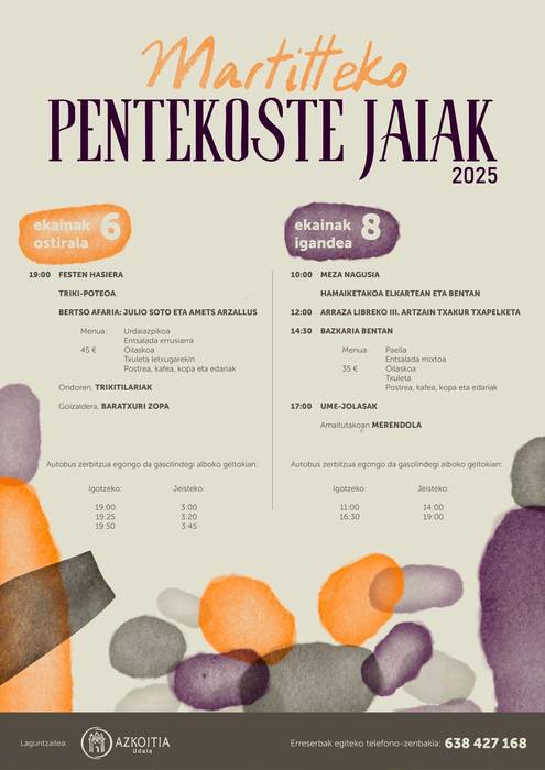 Martirietako Pentekoste jaiak