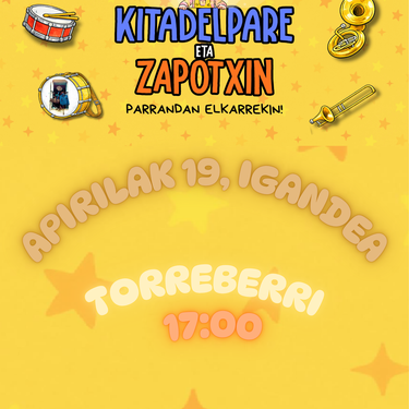 Antzerki ibiltaria: 'Kitadelpare eta Zapotxin, parrandan elkarrekin!'