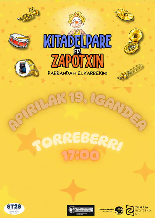 Antzerki ibiltaria: 'Kitadelpare eta Zapotxin, parrandan elkarrekin!'