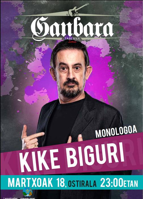 Kike Biguriren bakarrizketa izango da gaur Ganbara tabernan