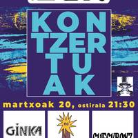 Kontzertuak: Ginka Biloba, Hartz eta Checkboyz