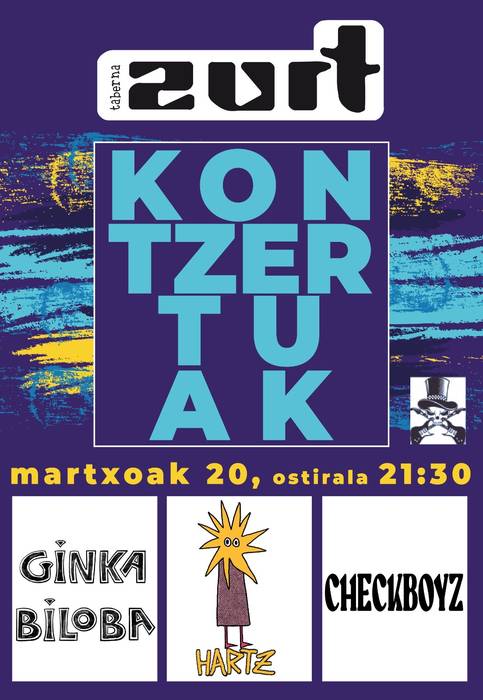 Kontzertuak: Ginka Biloba, Hartz eta Checkboyz