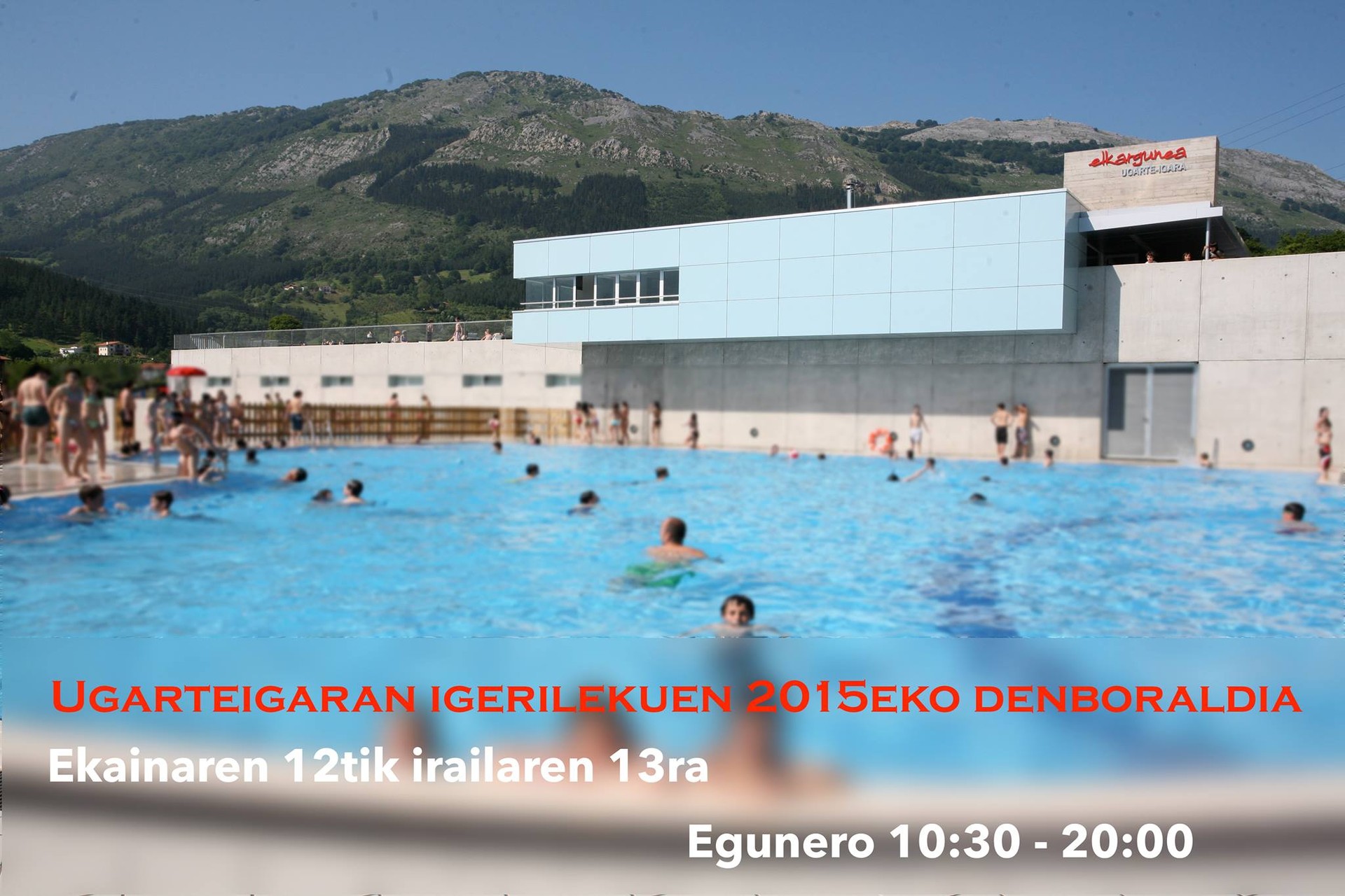 Ostiralean irekiko dute estali gabeko igerilekua