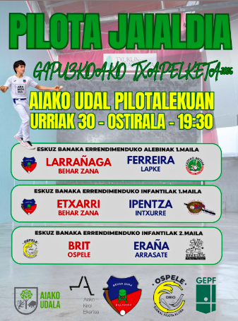 Pilota jaialdia: Gipuzkoako Txapelketa