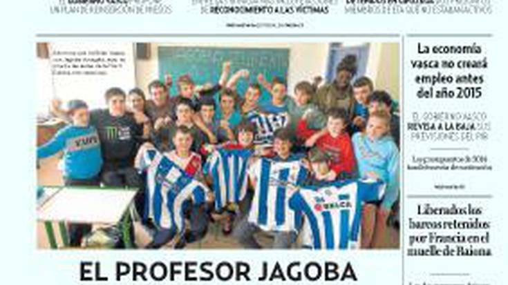 Herri eskolako haurrak Noticias de Gipuzkoako azalean