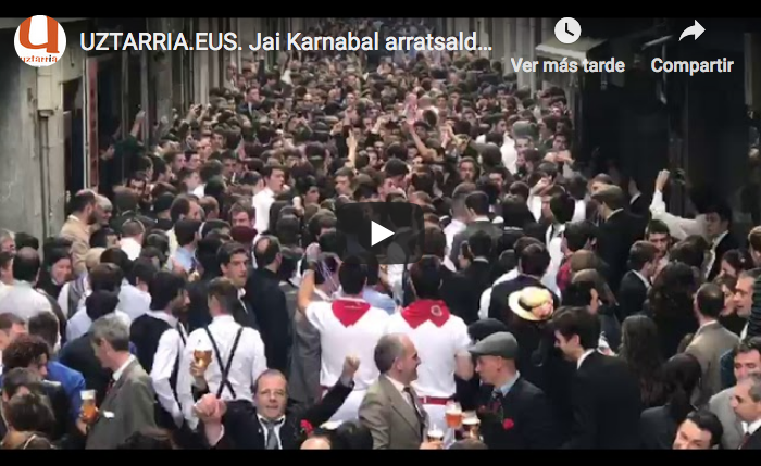 Giro beroa Azpeitiko Erdikalean, arratsaldeko sokamuturra hasi aurretik