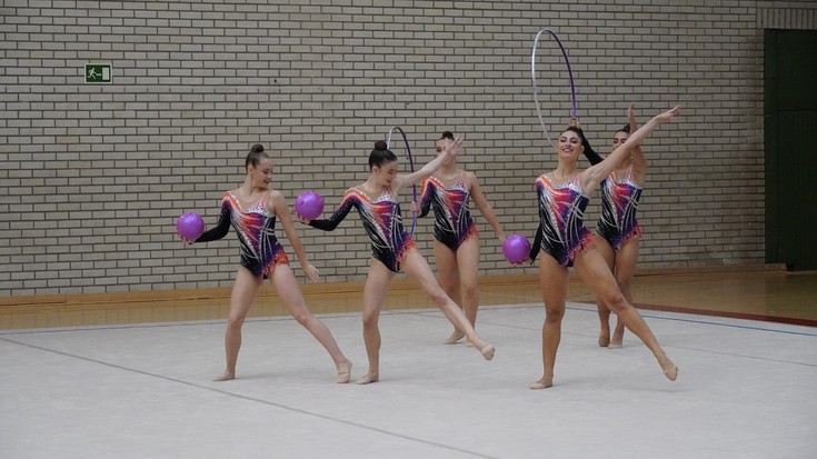 Gipuzkoako gimnastika erritmikoaren lehia izan da goizean Elkargunean