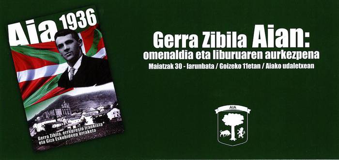 ‘Gerra Zibila Aian’ liburua aurkeztuko dute larunbatean